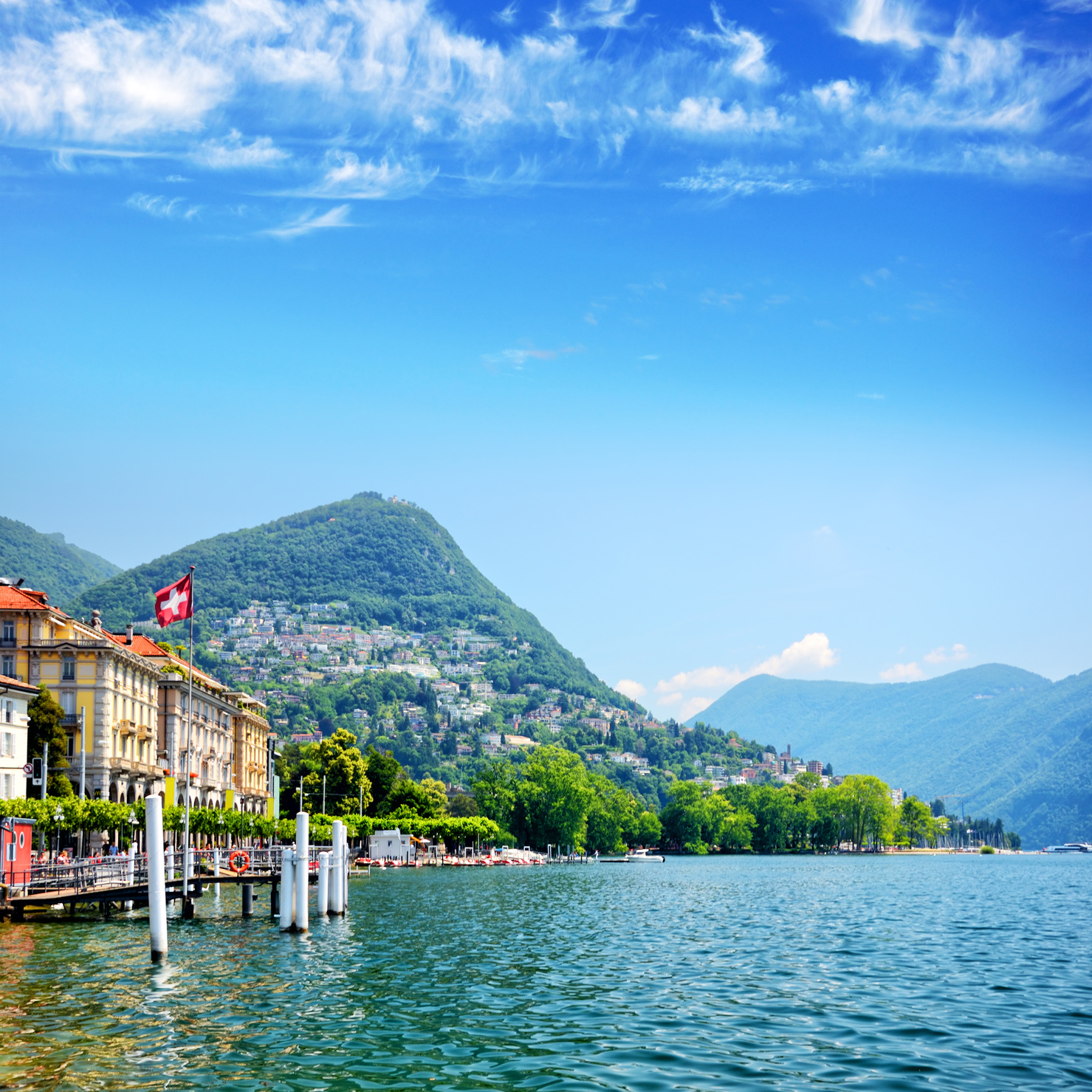 Lugano lake, Switzerland